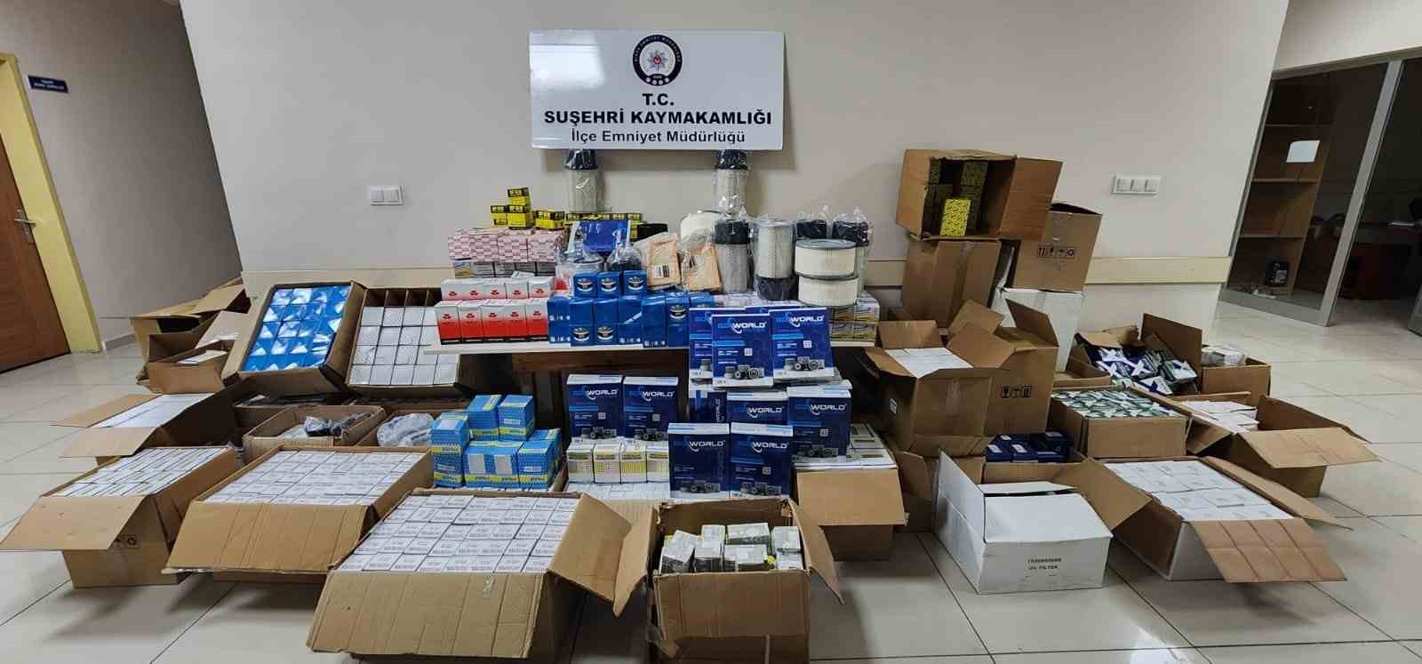 Sivas Suşehri’nde 2.5 Milyon TL Değerinde Kaçak Araç Yedek Parçaları Yakalandı