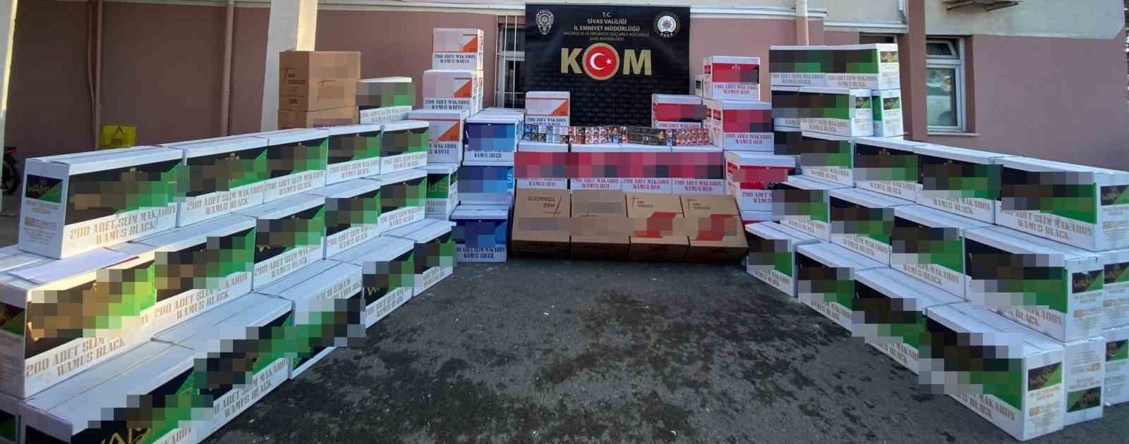 Sivas’ta Büyük Kaçak Tütün Operasyonu: Binlerce Makaron Ele Geçirildi