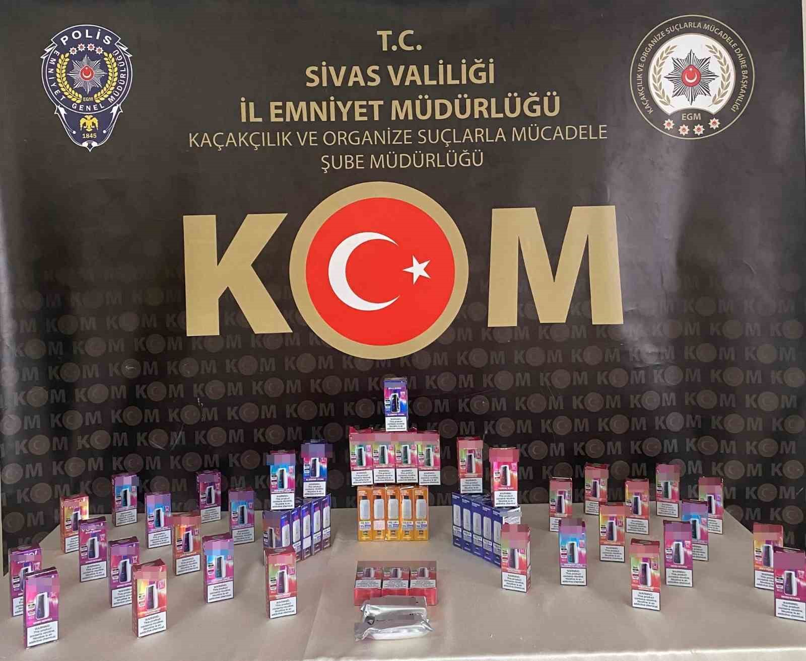 Sivas’ta Kaçak Elektronik Sigara Operasyonu: 55 Adet Ele Geçirildi