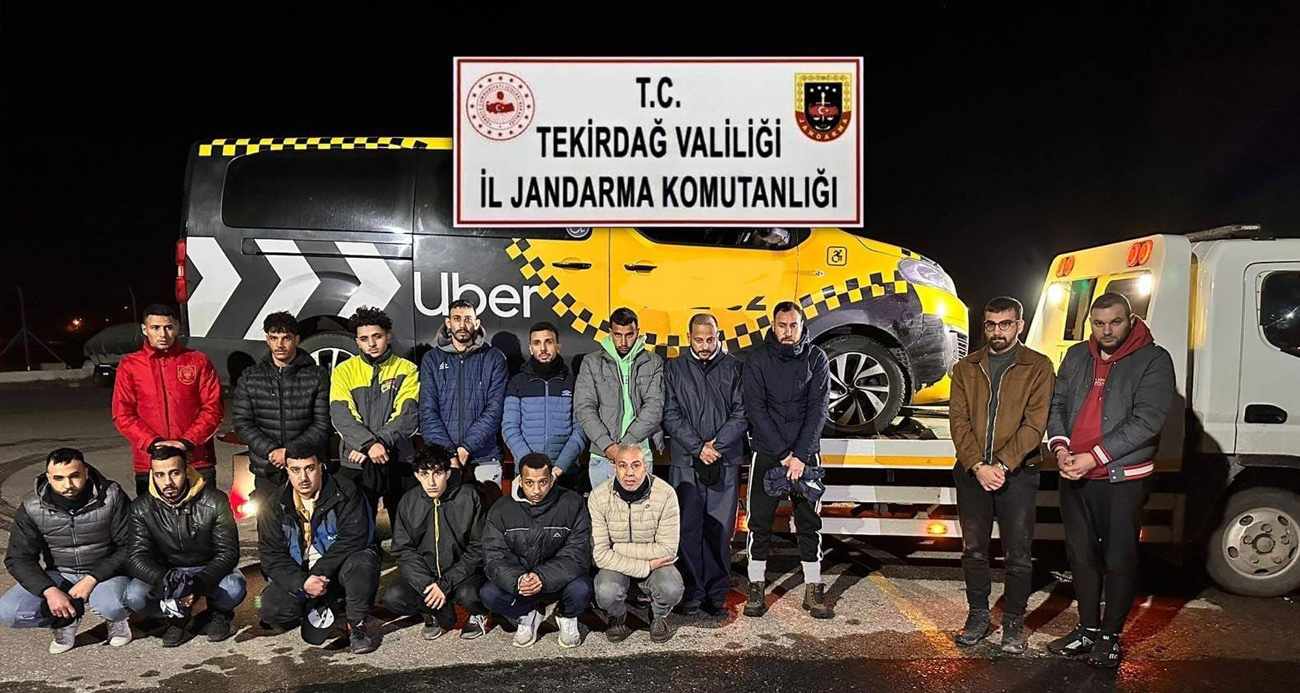 Tekirdağ’da Düzensiz Göçmen Operasyonu: 14 Göçmen ve 2 Organizatör Yakalandı