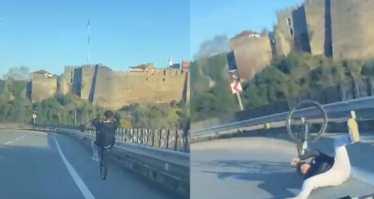 Trabzon’da Tehlikeli Anlar: Bisikletten Düşen Çocuk Son Anda Kurtuldu