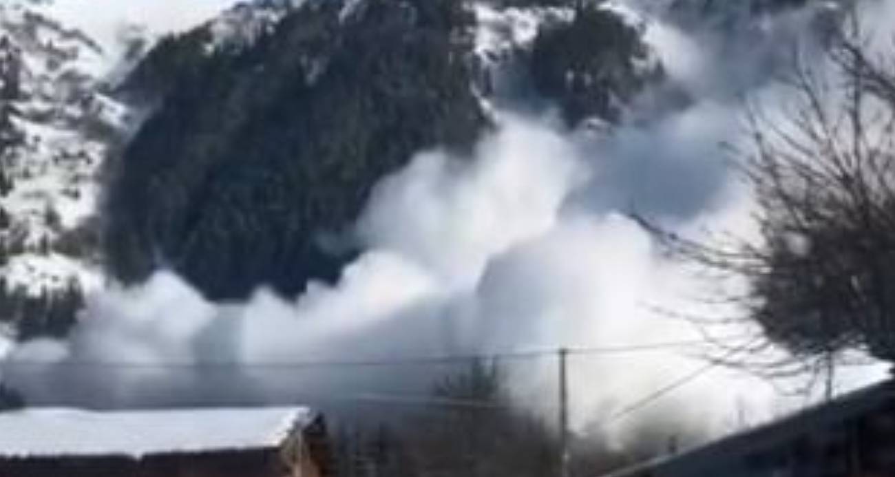 Artvin Şavşat’ta Çığ Kaydı Sosyal Medyada