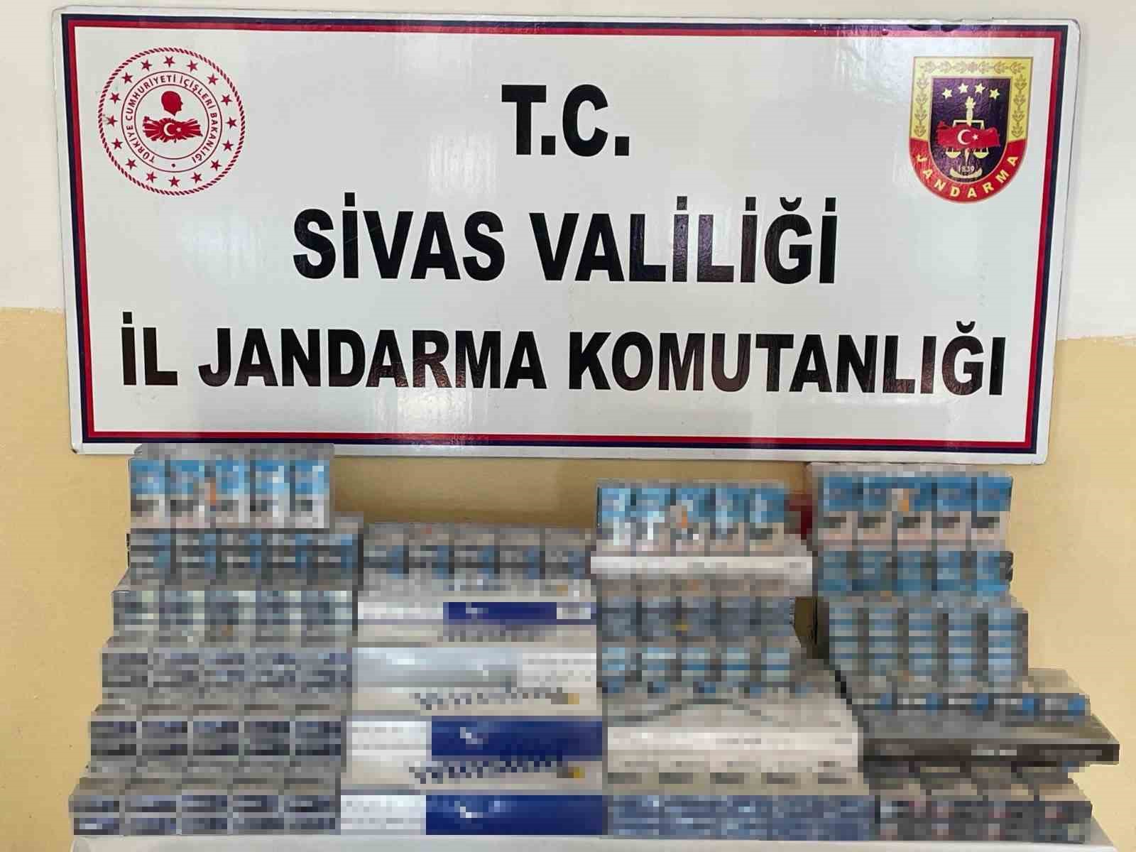 Sivas’ta Jandarma, Bir Ayda 2.510 Paket Kaçak Sigara Yakaladı