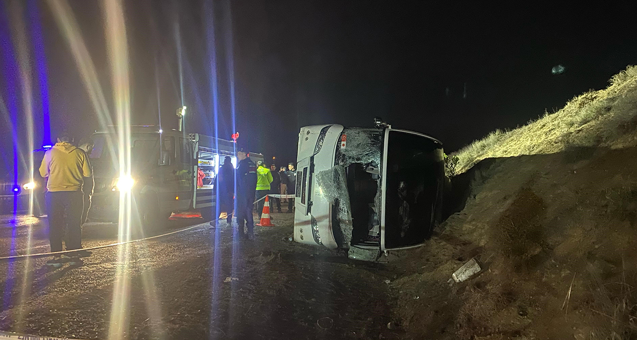 Çankırı’da İşçi Otobüsü Devrildi: 23 Yaralı