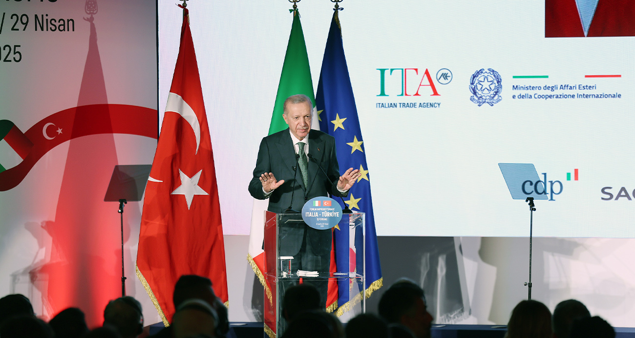Cumhurbaşkanı Erdoğan, Türkiye-İtalya İş Forumu’nda Konuştu