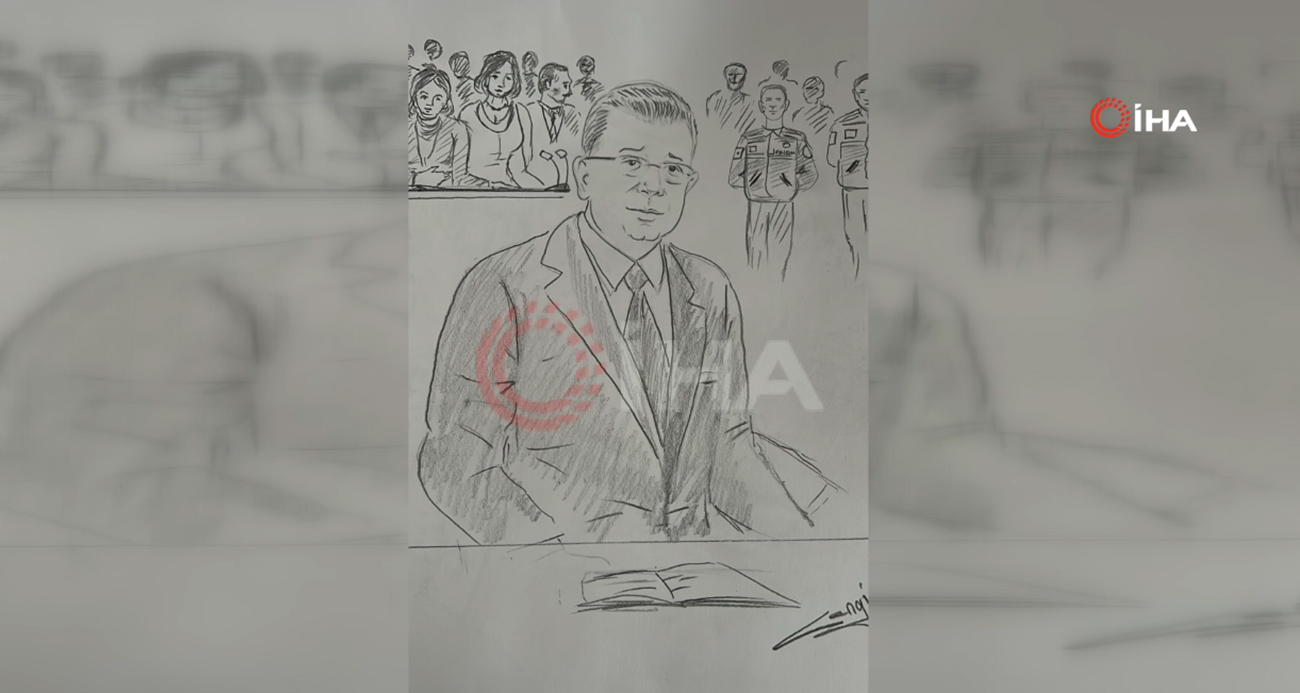 İBB Eski Başkanı Ekrem İmamoğlu’nun Duruşma Anları Çizimlerle Ölümsüzleştirildi