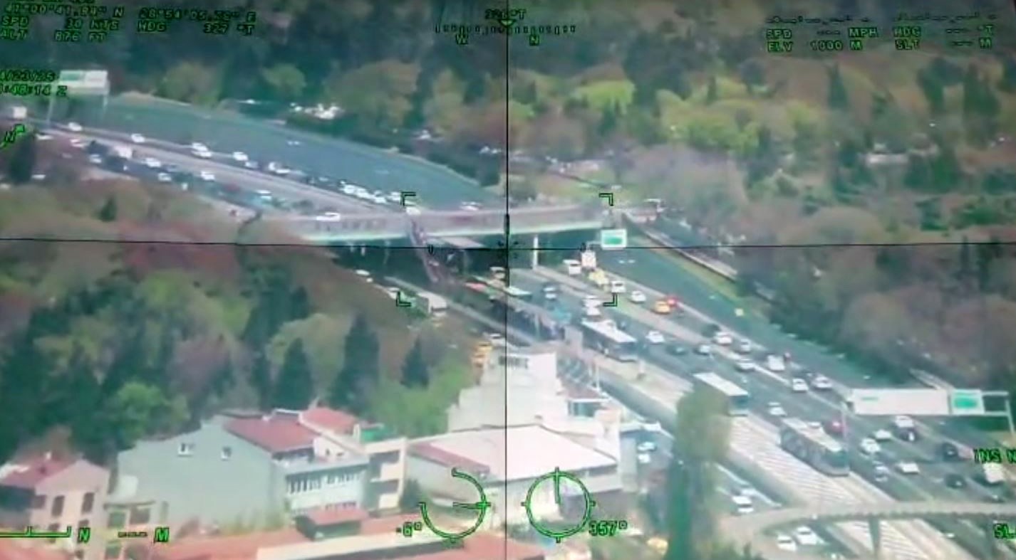 İstanbul’da Deprem Sonrası Polis Helikopteriyle Gözetleme Operasyonu