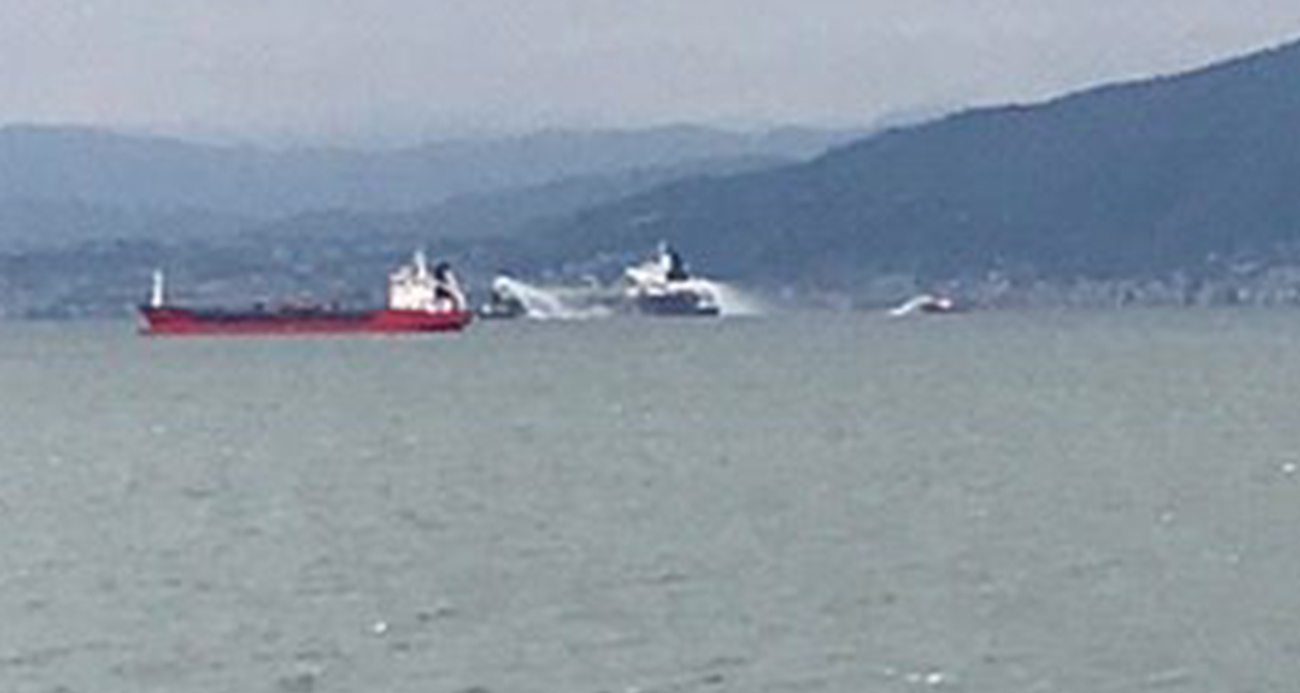 İzmit Körfezi’nde Tanker Gemisinde Yangın Paniği