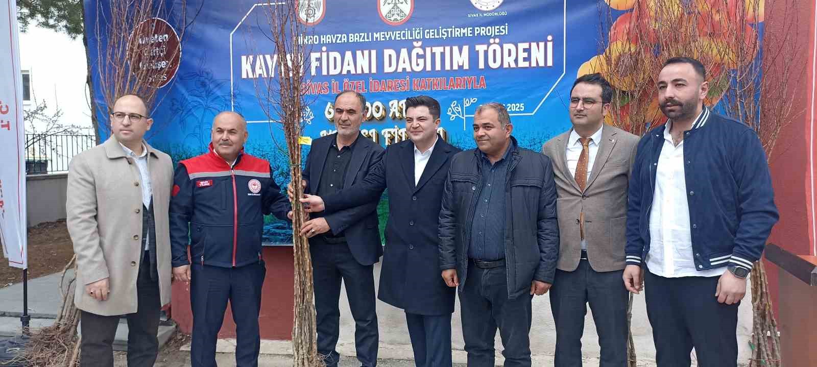 Sivas Gürün’de Çiftçilere 50 Bin Kayısı Fidanı Dağıtımı Yapıldı