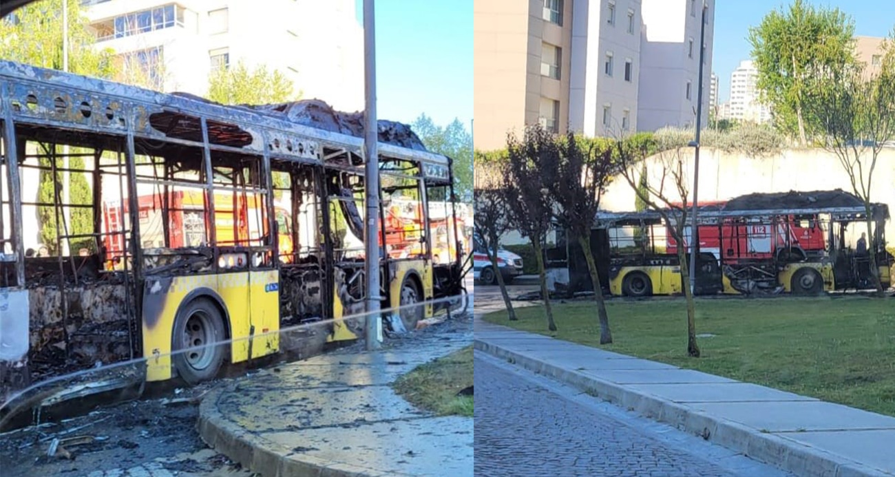 Başakşehir’de İETT Otobüsü Alevlere Teslim Oldu