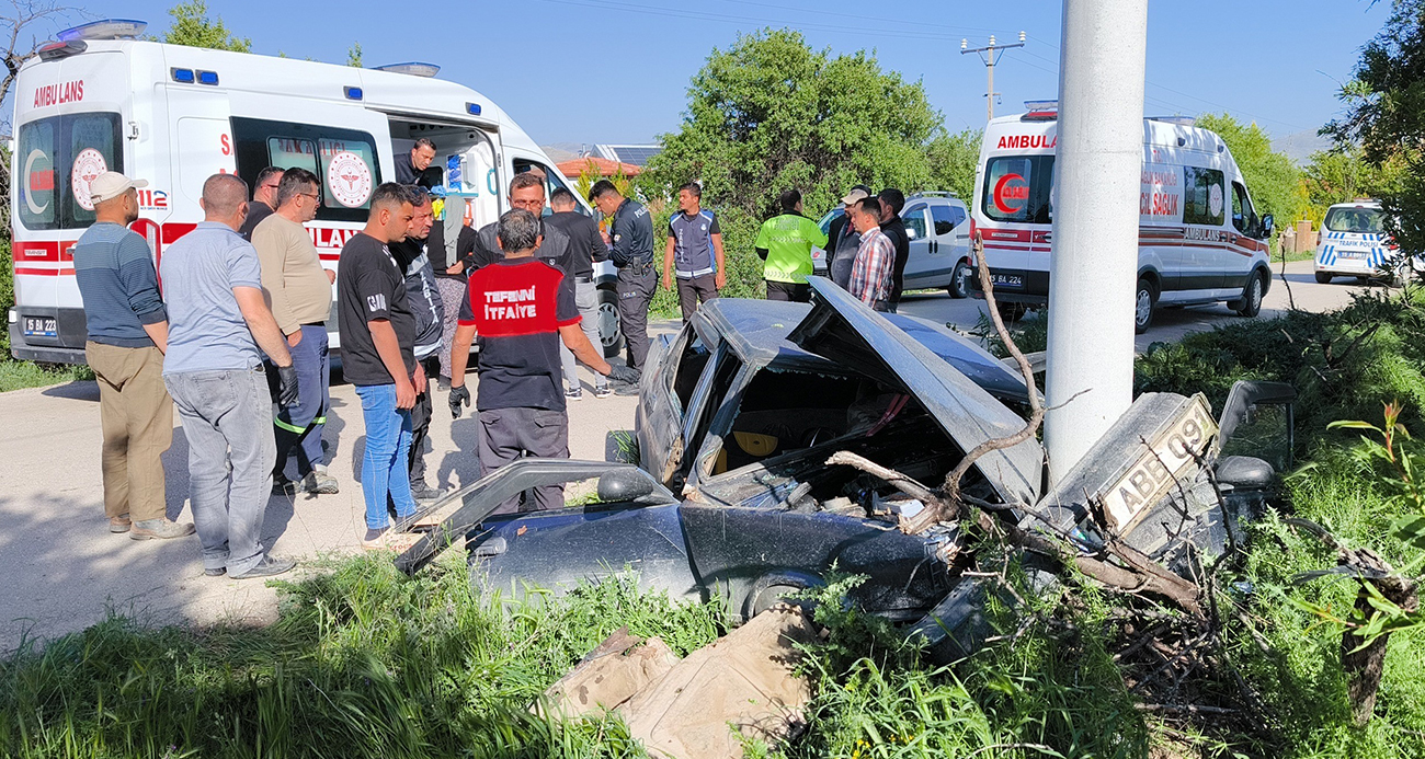 Burdur Tefenni’de Trafik Kazası: 2 Yaralı