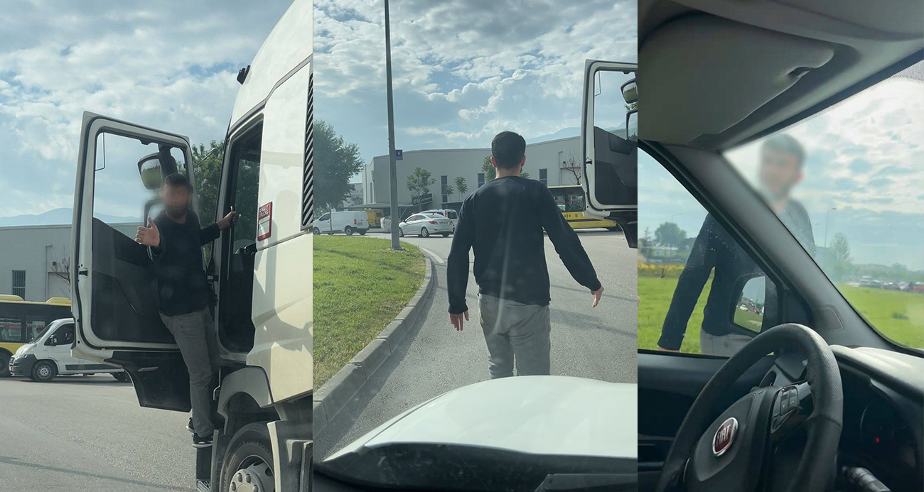 Bursa’da Trafikte Gergin Anlar: Tır Sürücüsünden Tehlikeli Manoeuvralar
