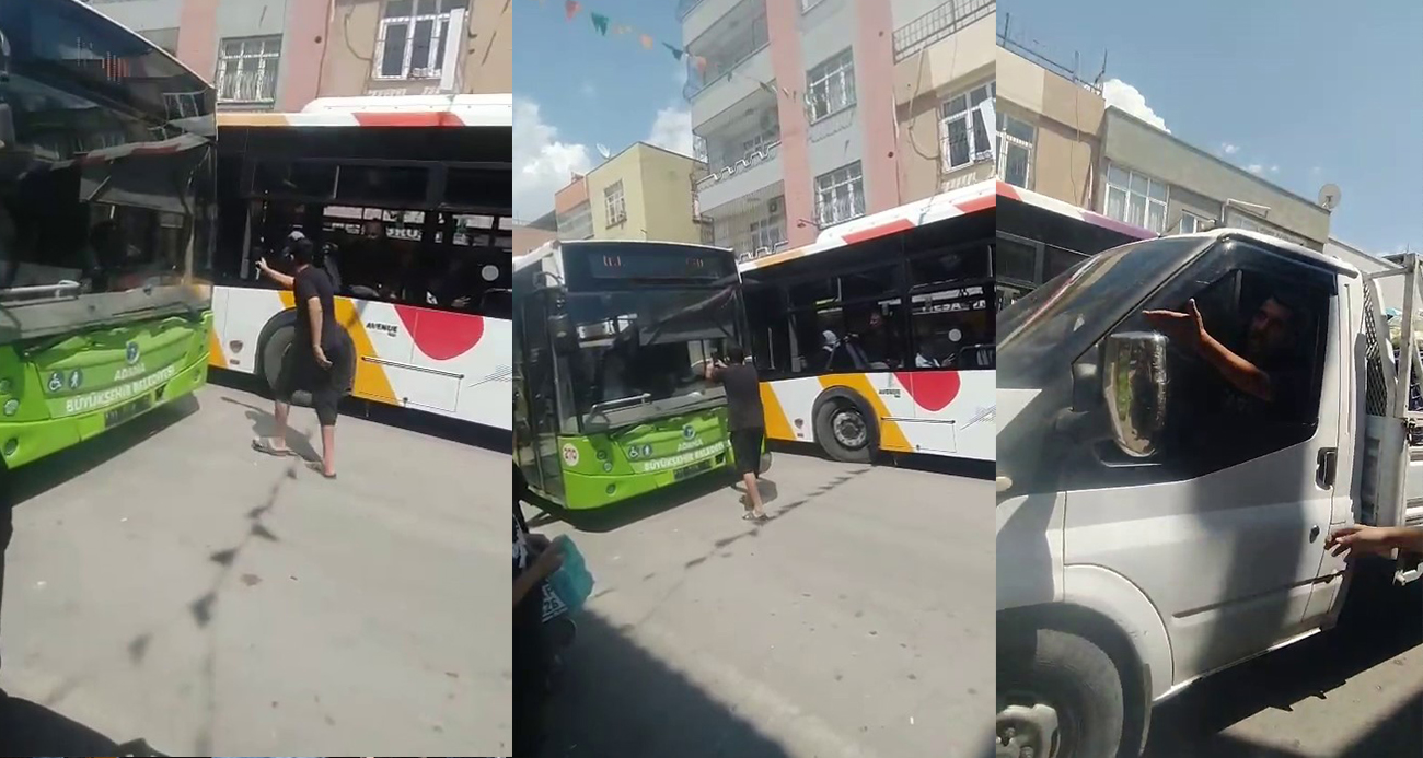 Adana’da Trafikte Tansiyon: Kadın Otobüs Şoförüne Zor Anlar Yaşatan Sürücü