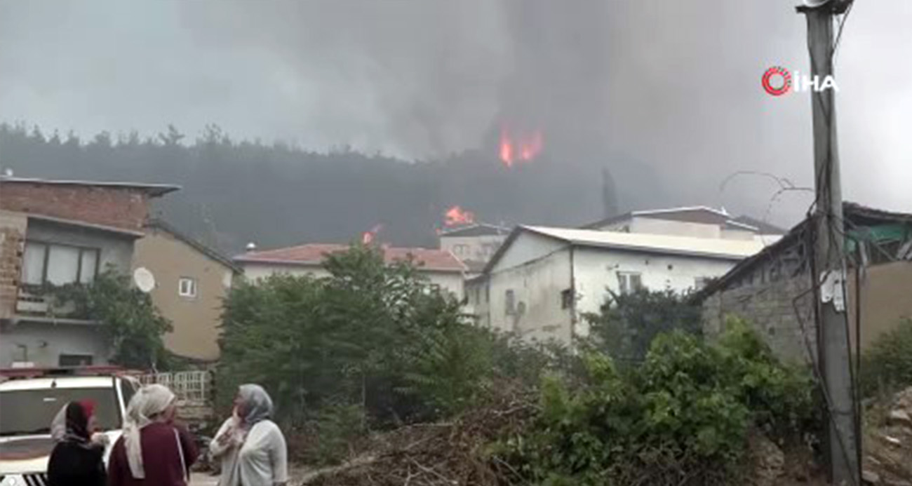 Bursa Osmangazi’de Korkutan Orman Yangını: Köy Evlerine Sıçradı