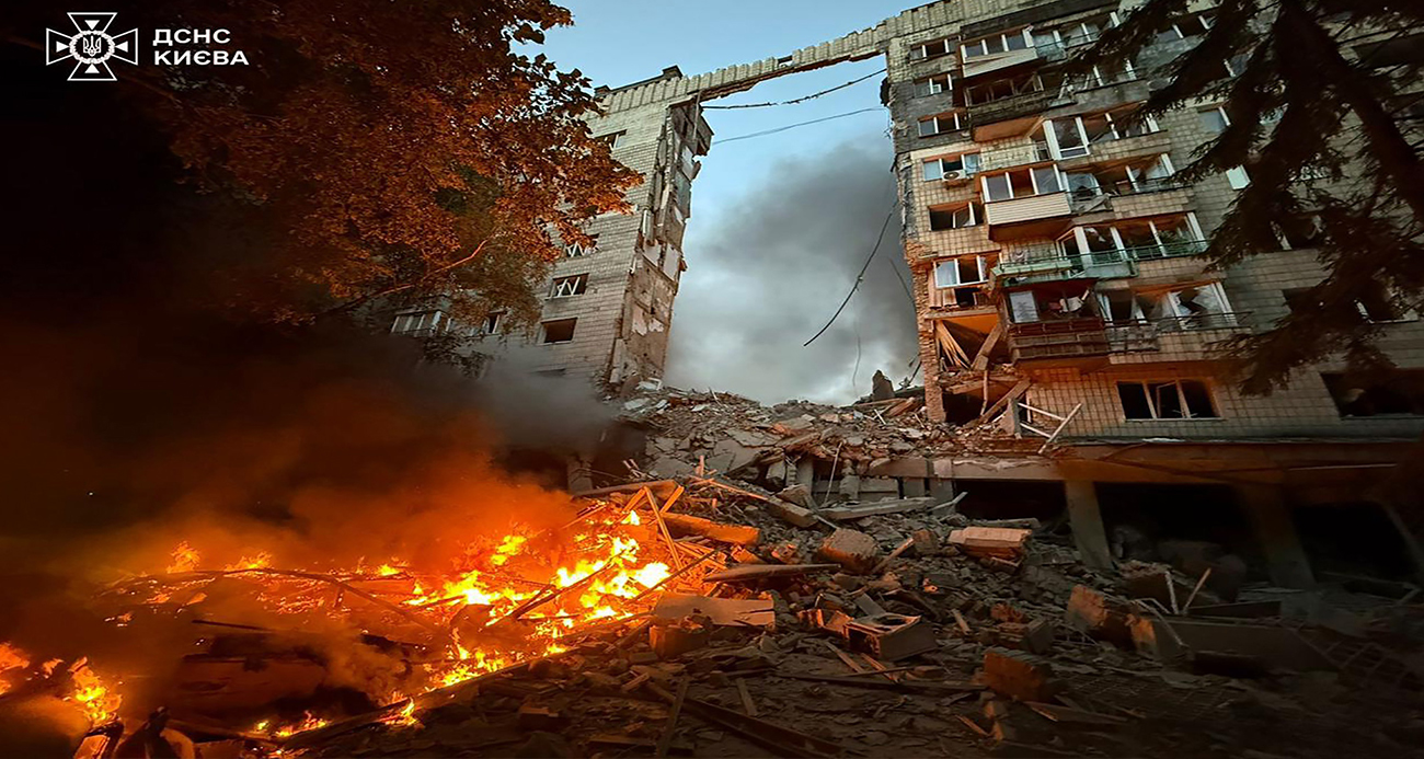Kiev’e Gece Yarısı Saldırısı: 14 Can Kaybı, 60 Yaralı