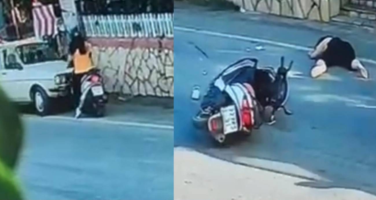 Trafikte Dehşet Anları: Alkollü Sürücü Motosikletli Genci Ezdi