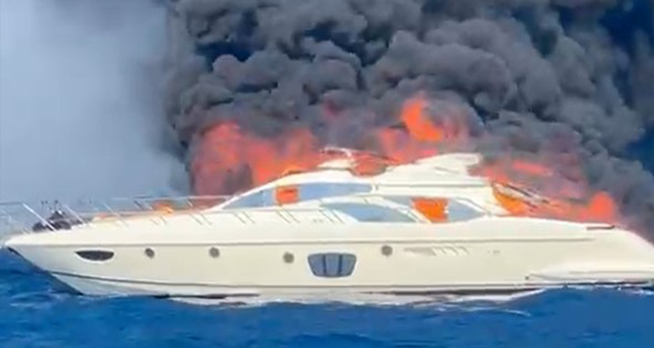 Bodrum Türkbükü’nde Lüks Yatta Yangın: 1,5 Milyon Dolarlık Zarar