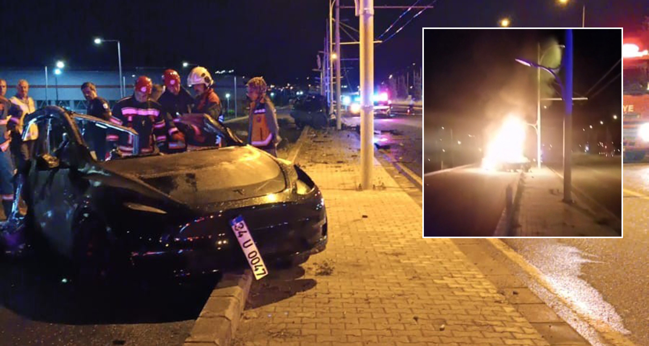 Malatya’da Tesla Otomobili Alev Aldı: İki Hemşire Hayatını Kaybetti