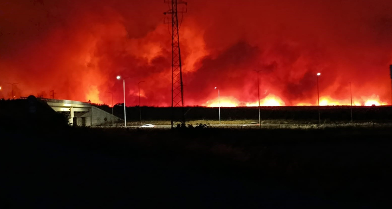 Tekirdağ’da Orman Yangını: Gece Alev Alev!