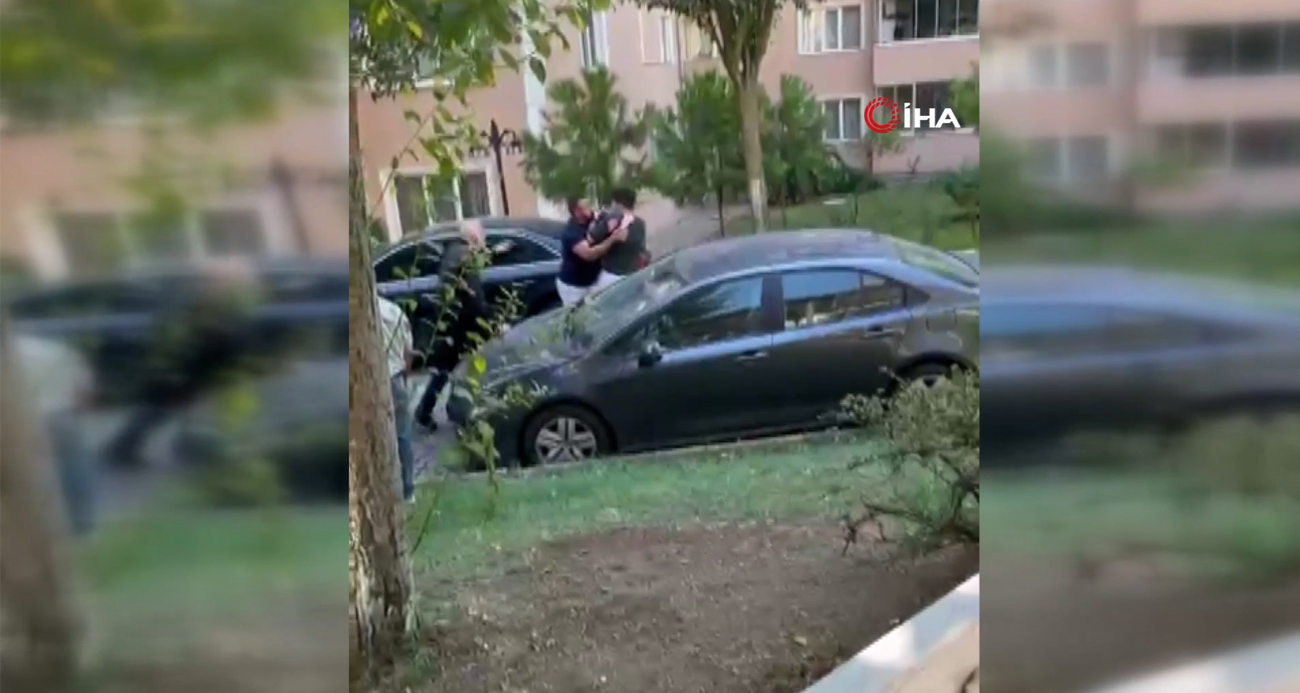 Beylikdüzü’nde Kargo Görevlisiyle Güvenlik Arasında Çıkan Kavga Görüntülendi