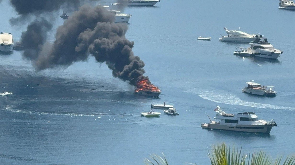 Bodrum’da Demirli Teknede Yangın Paniği