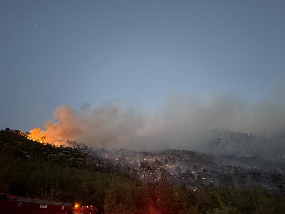 Denizli Pamukkale’de Orman Yangını Kontrol Altında