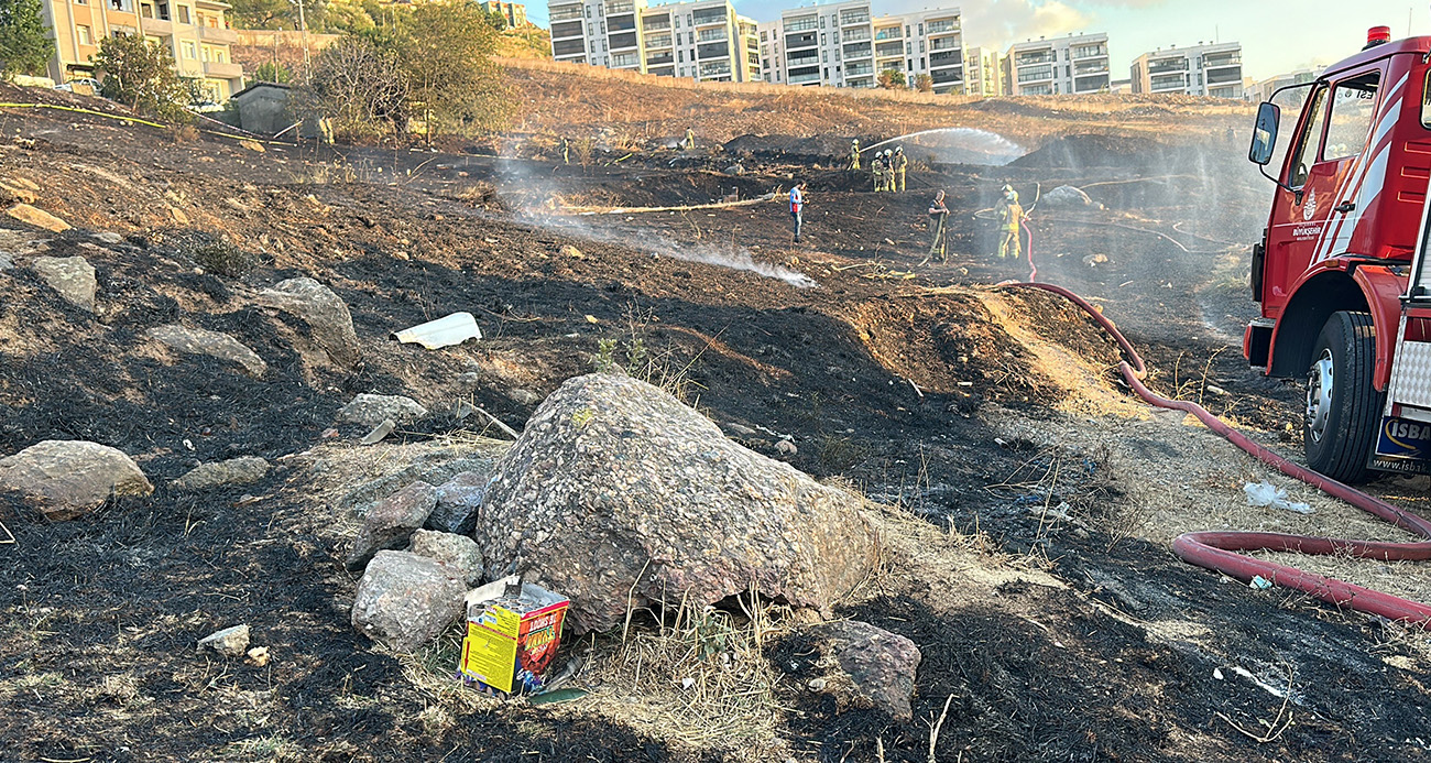 Maltepe’de Havai Fişek Kullanımı Nedeniyle Ormanlık Alanda Yangın Çıktı