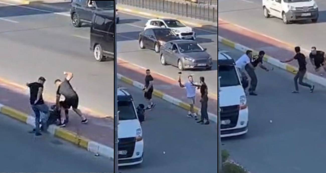 Sakarya Erenler’de Trafikte Çıkan Çekiçli ve Sopalı Kavga Kameraya Yakalandı