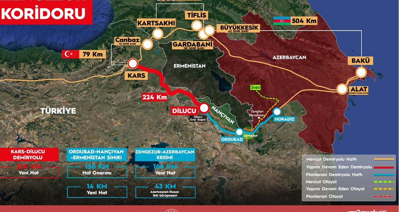 Zengezur Koridoru’nda Tarihi Gelişme: Kars-Iğdır-Aralık-Dilucu Demiryolu Hattı Temeli Atılıyor