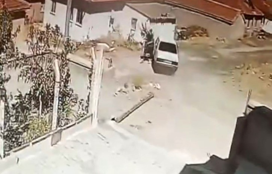 Araçta Yılan Bulan Sürücünün Panik Anları Kamerada