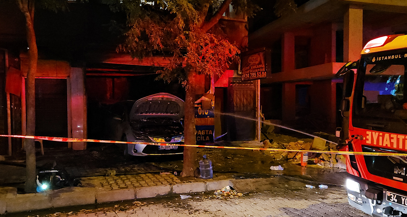 Bahçelievler’de Oto Tamirhanesinde Korku Dolu Anlar