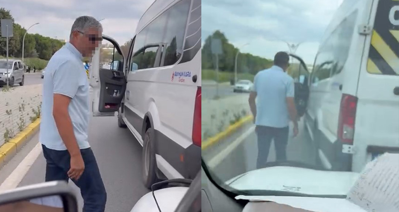 Gebze’de Trafikte Tehdit Eden Servis Şoförüne İşlem Yapıldı