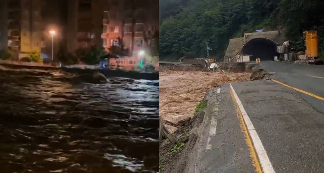 Rize’de Şiddetli Yağmur Felaketi: Yollar ve Köprüler Kapandı