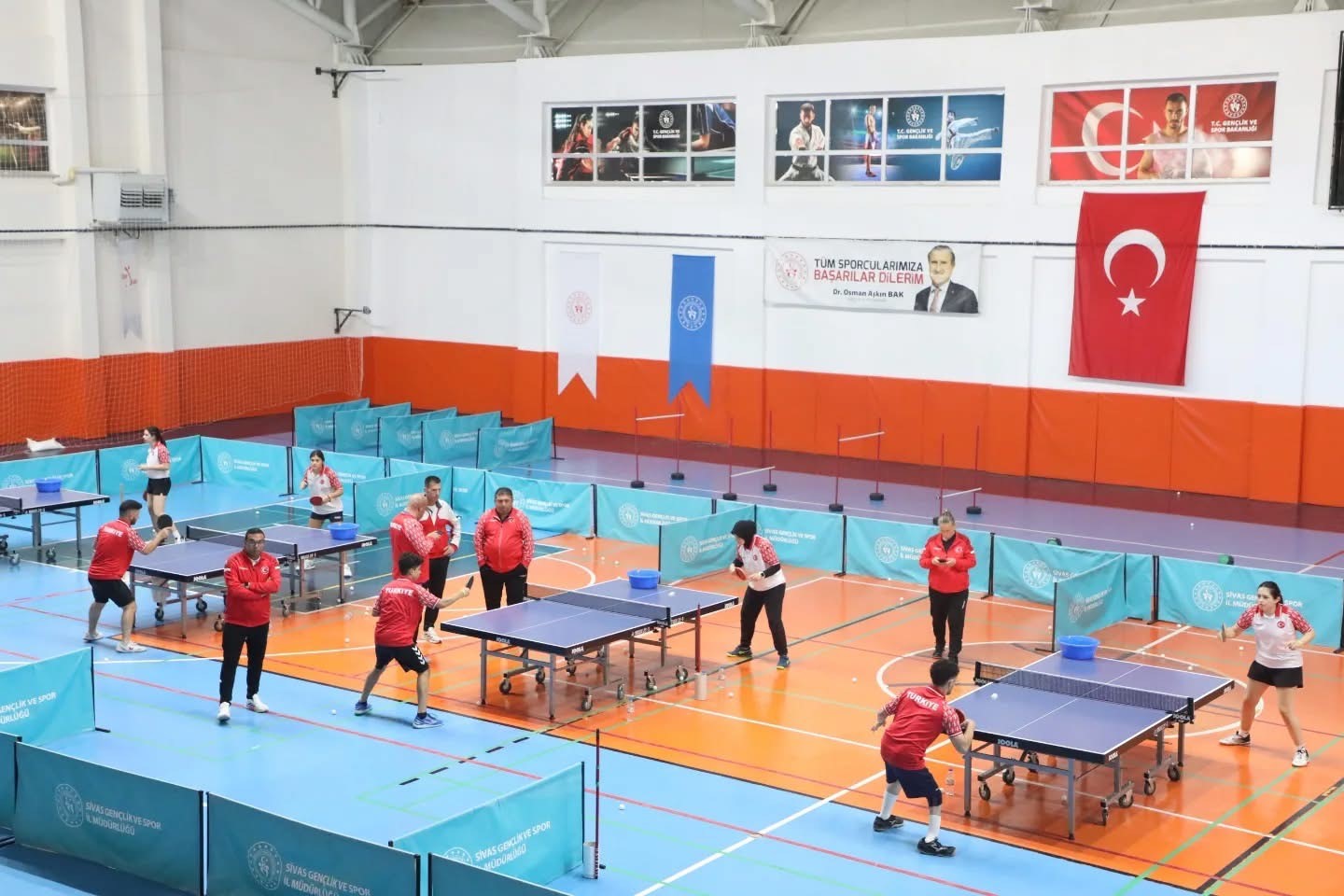 Sivas’ta Masa Tenisi Milli Takımı Kamp Başladı