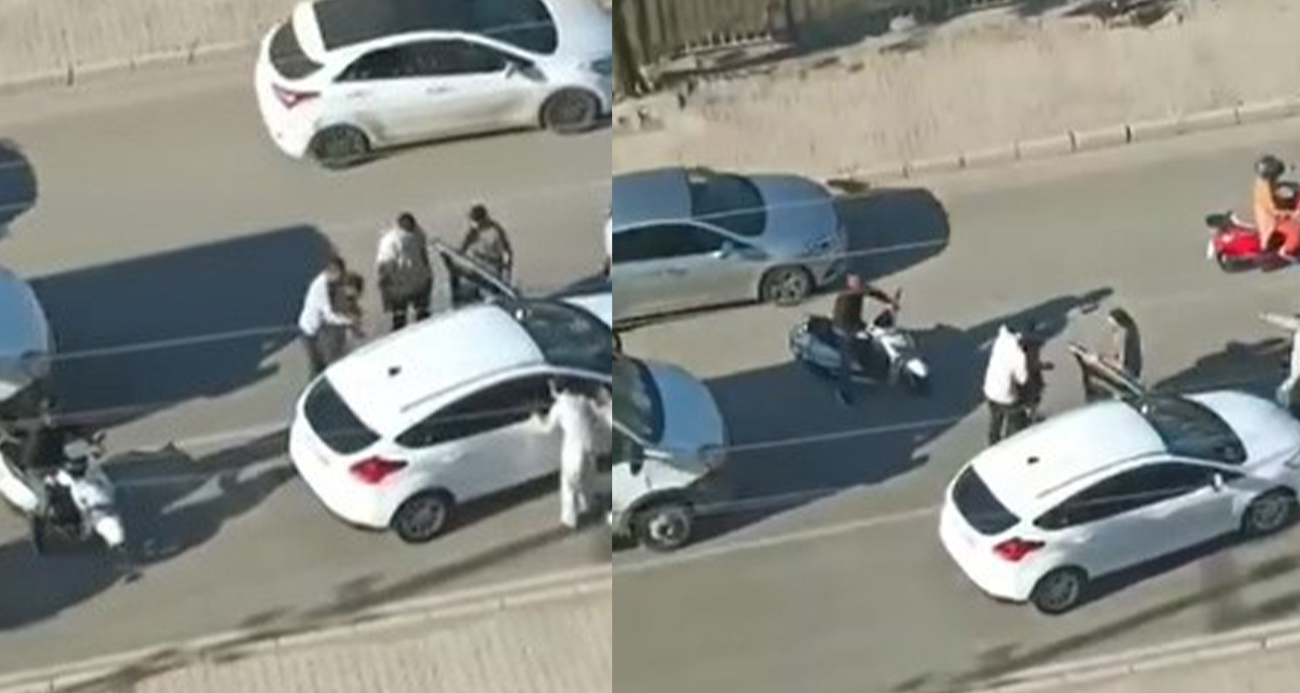 Adana’da Trafik Kavgası Kamerada: Yol Verme Tartışması Yumruklara Dönüştü