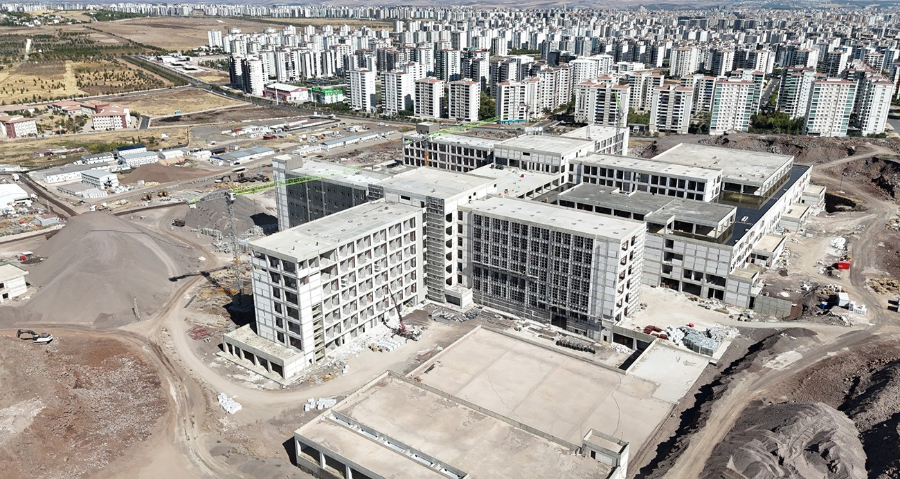 Diyarbakır Şehir Hastanesi İnşaatı Hız Kesmeden Devam Ediyor