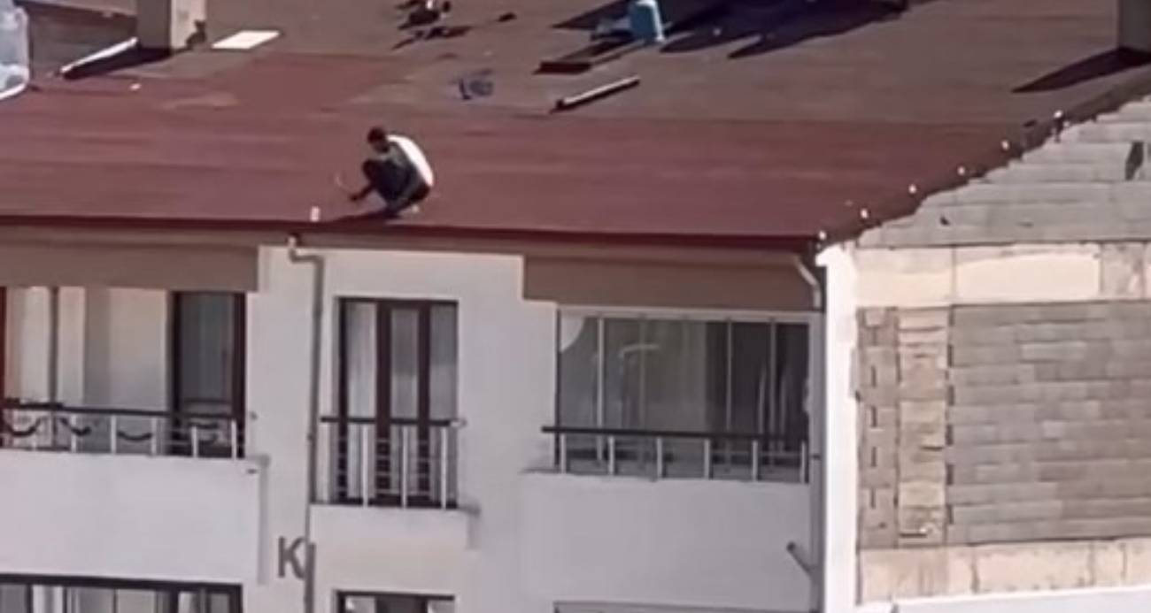 Elazığ’da Çatı Onarımı Sırasında Güvenlik Önlemleri Yok