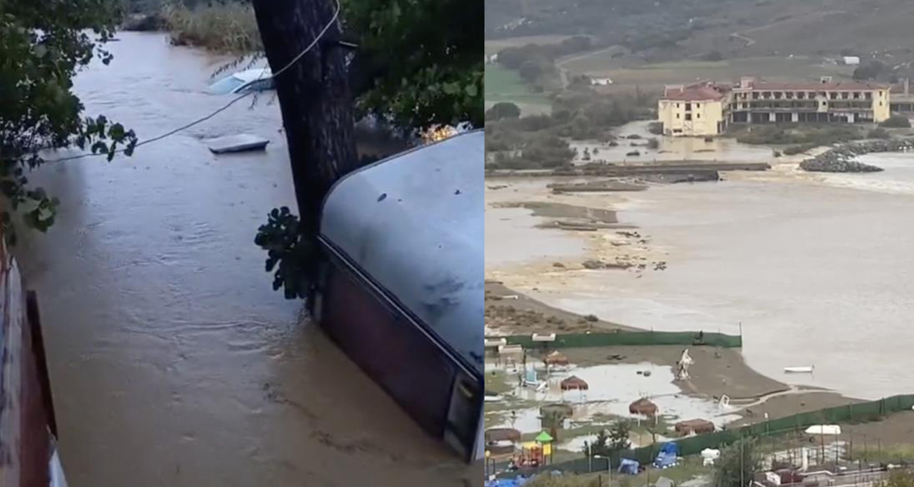 Gökçeada’da Şiddetli Yağış Sonucu Sel Felaketi: Evler ve İş Yerleri Sular Altında