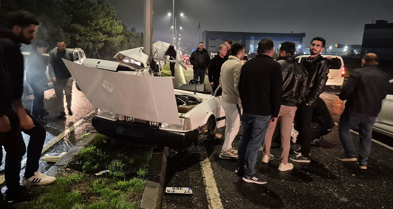 Tekirdağ’da Korkunç Trafik Kazası: Otomobil İkiye Bölündü