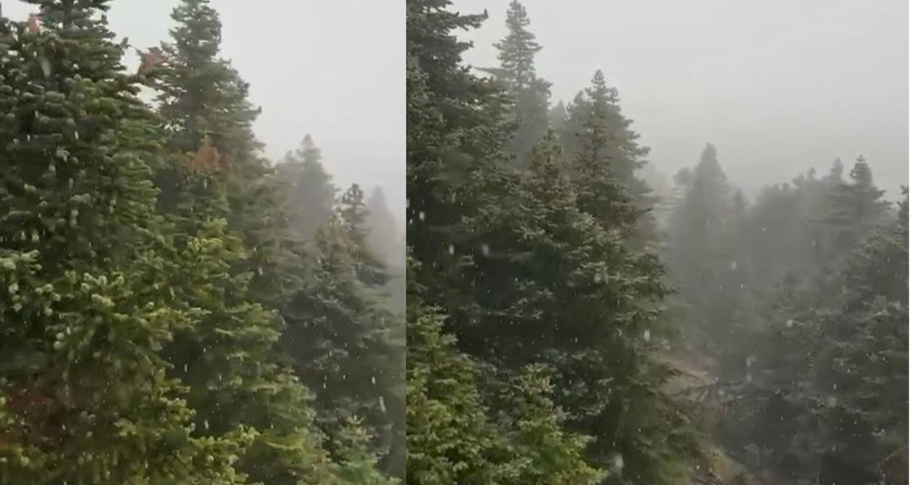 Uludağ’da Mevsimin İlk Karı Düştü