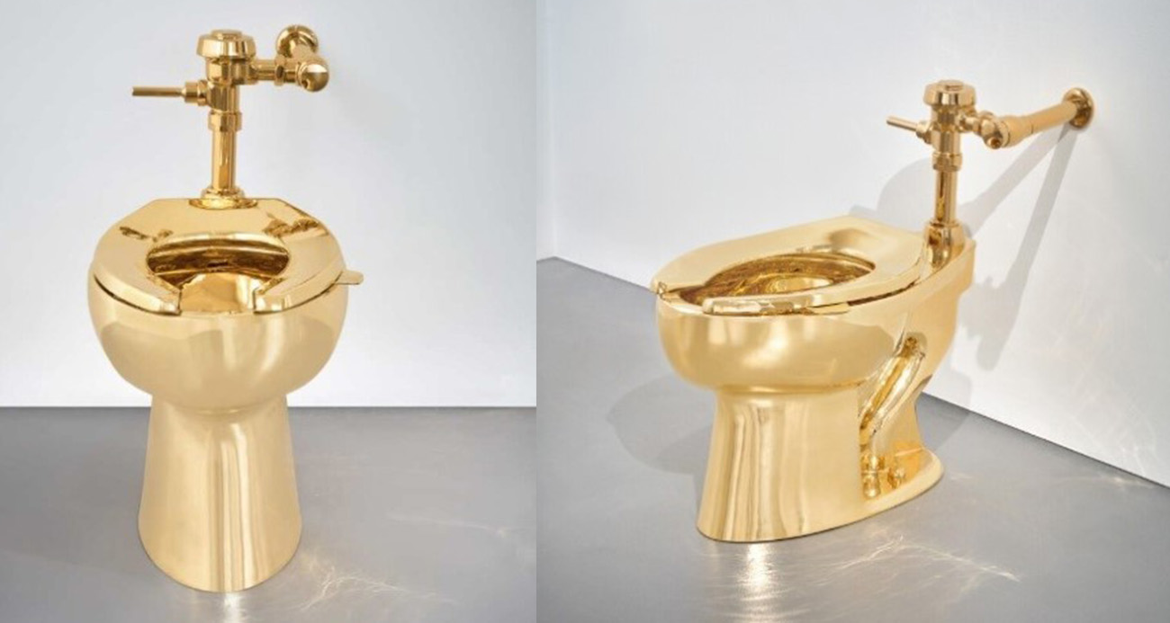 ABD’de 18 Ayar Altın Tuvalet Rekor Fiyata Satıldı