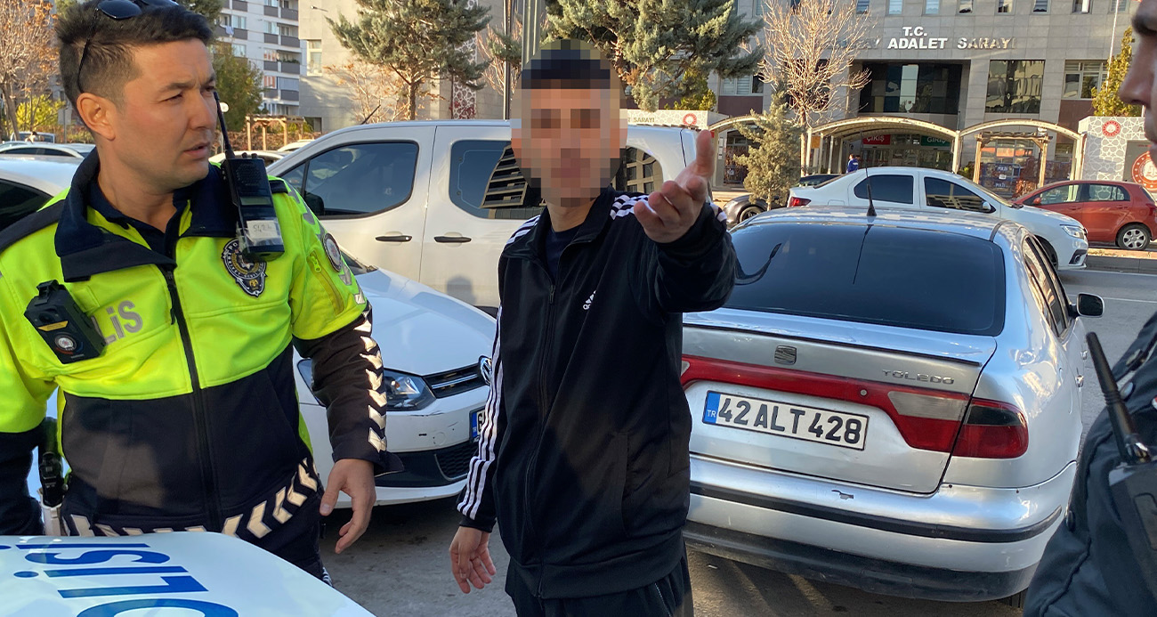 Aksaray’da Heyecanlı Takip: Plakasız Araç Polis Tarafından Durdu