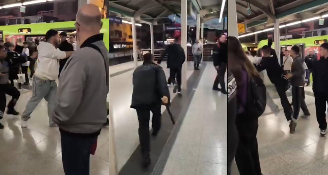 Bursa’da Metro İstasyonundaki Kavga Kameralara Yansıdı