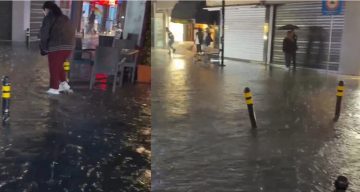 Çanakkale’de Sağanak Yağışlar Caddeleri Sular Altında Bıraktı