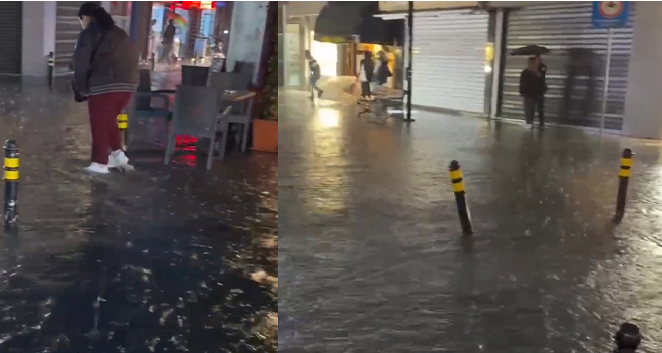 Çanakkale’de Sağanak Yağışlar Caddeleri Sular Altında Bıraktı