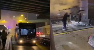 Edirnekapı’da Metrobüste Çıkan Yangın Korkuttu