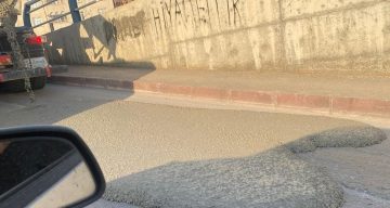 Elazığ’da Asfalt Yola Beton Dökülmesi Olayı