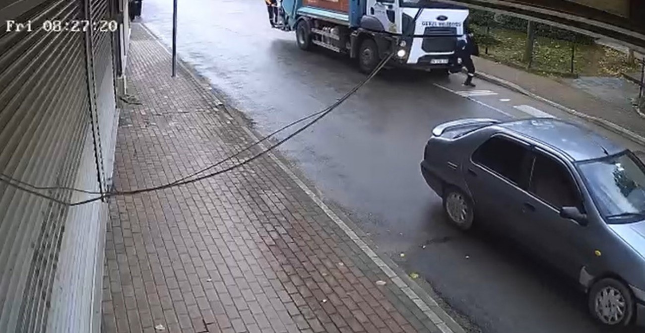 Gebze’de Belediye İşçisinin Trajik Ölümü Güvenlik Kamerasında