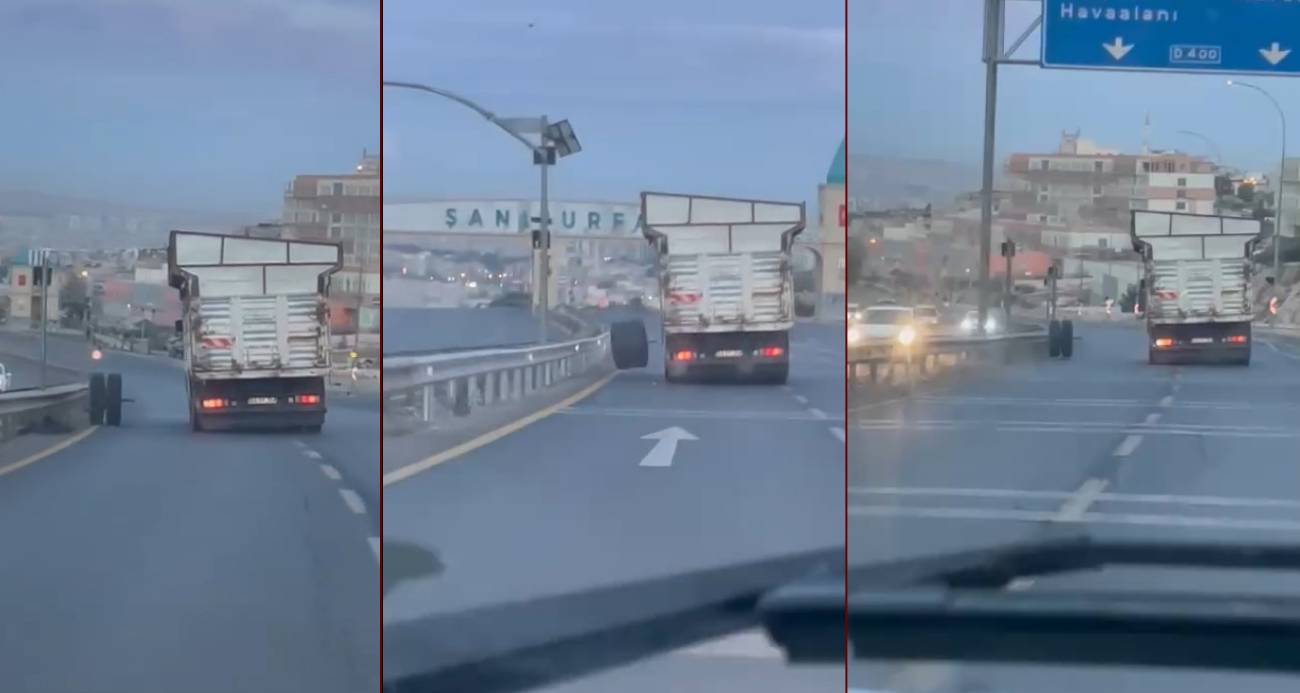 Şanlıurfa’da İnanılmaz Olay: Kamyonun Dingili Koparak Tekerlekleri Yola Savurdu