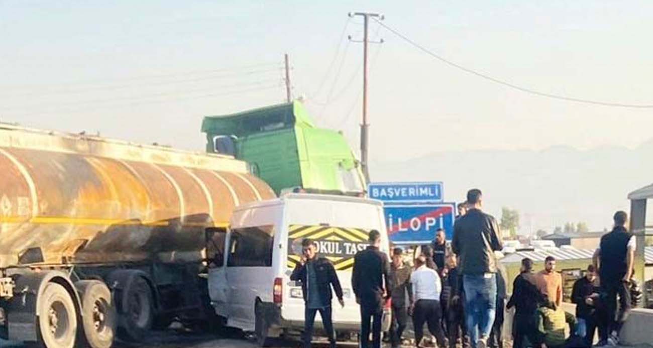 Şırnak’ta Okul Servisi ile Tanker Çarpıştı: 14 Yaralı